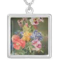 Roses, Poppy and Pelargonia necklaces