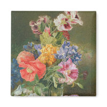 Roses, Poppy and Pelargonia magnets