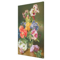 Roses, Poppy and Pelargonia canvas prints