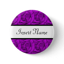 Roses purple wedding name tag