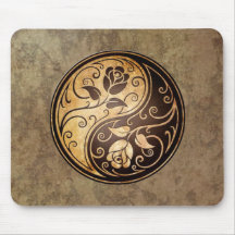 Roses rocailleux de Yin Yang Tapis De Souris