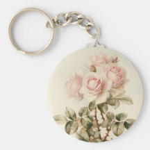 Roses romantiques victoriens vintages porte-clef