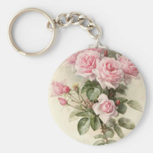 Roses romantiques victoriens vintages porte-clefs