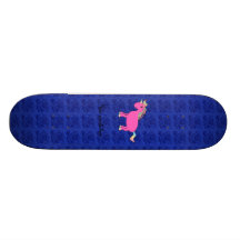 Roses roses de bleu de licorne planches à roulettes customisées
