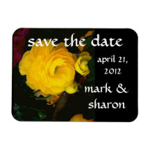 Roses Save the Date Premium Magnet