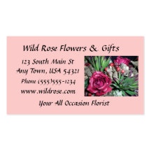 Roses & Succulents Business Card Template