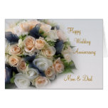 Roses, Wedding Anniversary Card for Mom and Dad