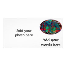 Roses with Solarized Special Effect Photo Card Template