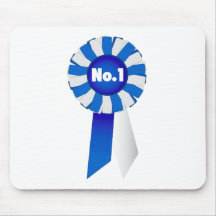 Rosette in Blue and White No. 1 Mouse Pad