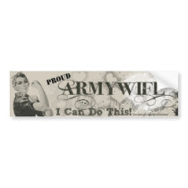 Rosie Bumper Sticker Army Wife