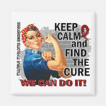 Rosie Keep Calm Multiple Myeloma.png Fridge Magnets