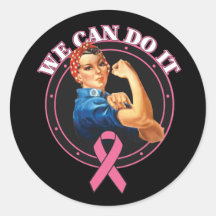 Rosie le rivoir nous pouvons le faire cancer du se autocollants ronds