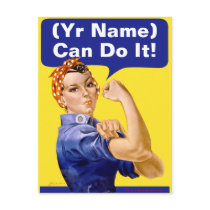 Rosie Riveter "(______) Can Do It!" Postcard