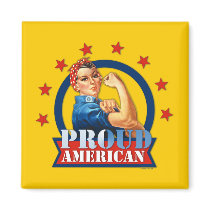 Rosie Riveter Proud American Magnet