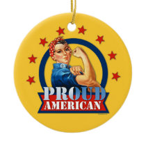 Rosie Riveter Proud American Ornament