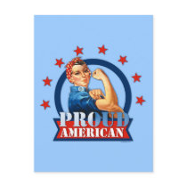 Rosie Riveter Proud American Postcard