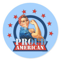 Rosie Riveter Proud American Sticker
