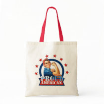 Rosie Riveter Proud American Tote Bag