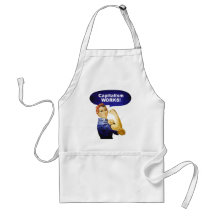 Rosie says Capitalism Works! aprons