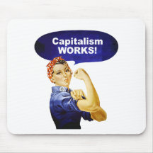 Rosie says Capitalism Works! mousepad