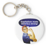 Rosie the Riveter-Capitalism keychain