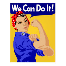 Rosie the Riveter graphic design Postcard