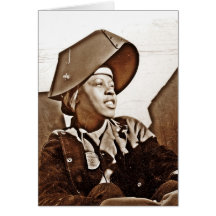 Rosie the Riveter in Welding Hood Card