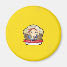 Rosie the Riveter Labrador Refrigerator Magnet