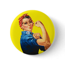 Rosie the Riveter, We Can Do It! Pinback Buttons