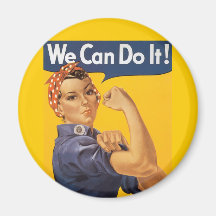 Rosie the Riveter "We Can Do IT " Fridge Magnet