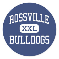 Rossville Bulldogs Middle Rossville Georgia Round Sticker