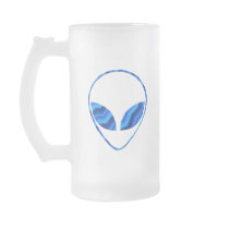 Roswell Alien Frosted Beer Mug