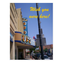 Roswell UFO museum postcard