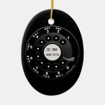Rotary Phone Dial Christmas Tree Ornaments