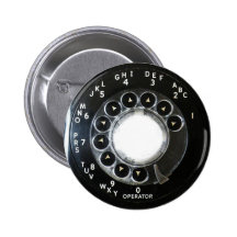 Rotary Phone Pinback Button