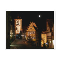 Rothenburg Germany in Moonlight Postcards
