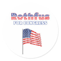 Rothfus for Congress Patriotic American Flag Round Stickers