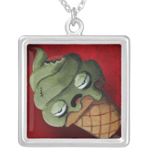 Rotten Zombie Ice Cream Custom Necklace