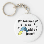 Rottweiler Agility Dog Keychain