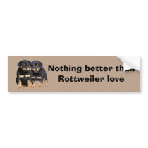Rottweiler Buddies Bumper Sticker