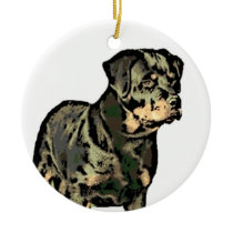 Rottweiler Christmas ornament