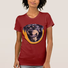 ROTTWEILER DOG ORANGE TEE SHIRTS