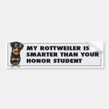 Rottweiler Honour Bumper Stickers