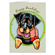 Rottweiler Howlidays heureux Cartes