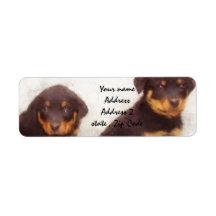 Rottweiler puppies custom return address labels