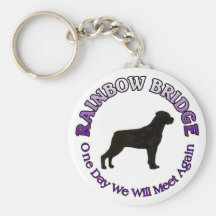 ROTTWEILER RAINBOW BRIDGE KEYCHAIN