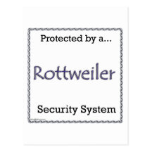 Rottweiler Security System Postcard