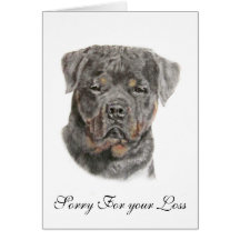 Rottweiler Sorry For Your  Loss Card