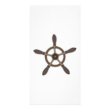 Roue de bateau cartes de vœux avec photo