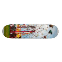 Roue de Ferris contre le ciel bleu Skateboards Personnalisables